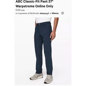 NWOT Lululemon ABC Pant Classic LONG